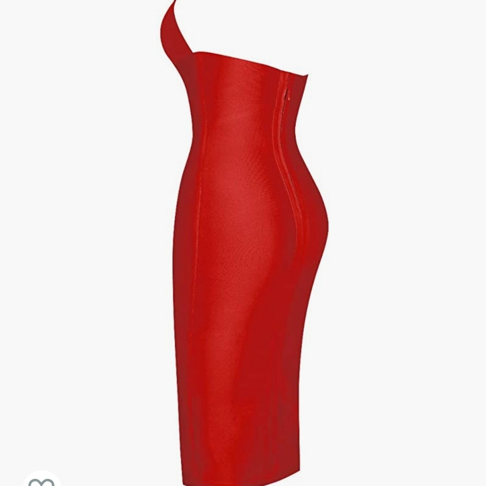 Red bodycon never worn. Perfect for the holiday party holiday cocktail dress